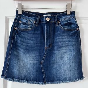 Deep Blue Denim Skirt